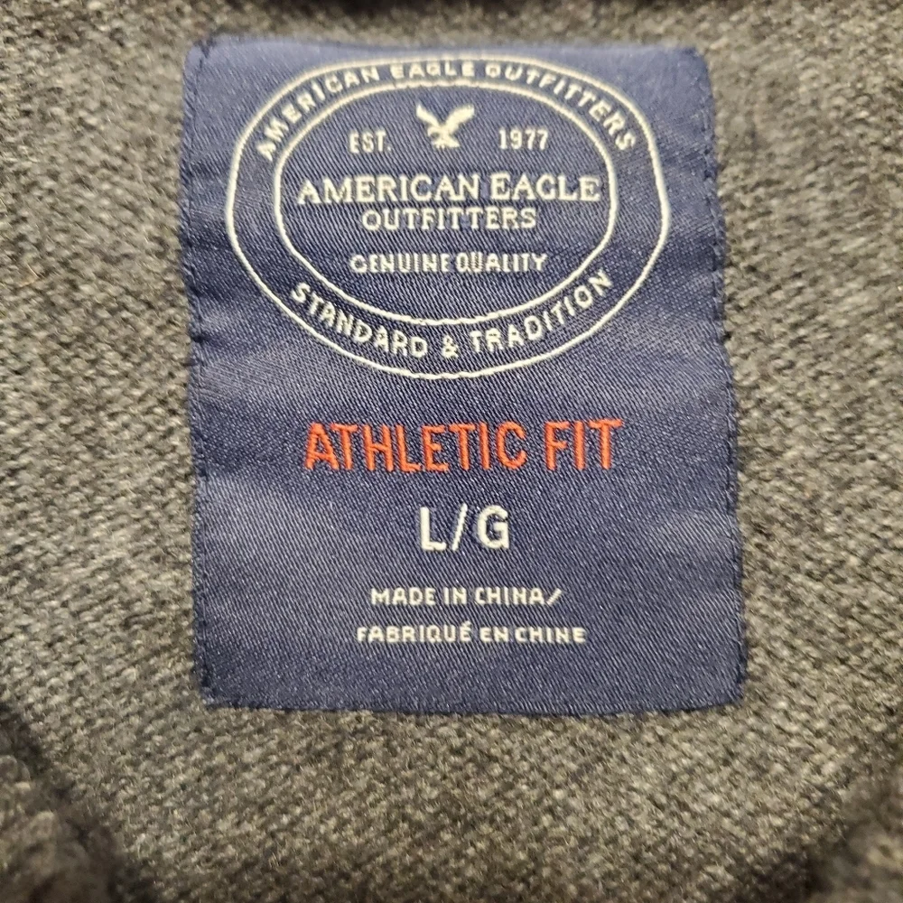 American Eagle Mens Wool Blend Sweater Color Block Striped Hudson Bay Size L Vtg